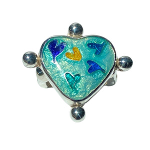 Cloisonné Heart of Hearts Ring