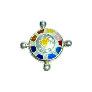 Cloisonné Chakra Cartwheel Ring