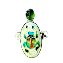 Load image into Gallery viewer, Cloisonné Scarab Beetle Ring