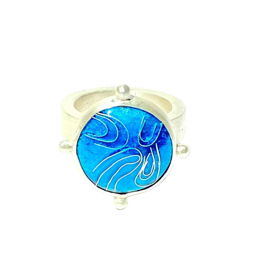 Cloisonné Mermaids Tail Ring