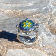 Load image into Gallery viewer, Cloisonné Yellow Flower