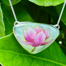 Load image into Gallery viewer, Cloisonné Magnolia Necklace